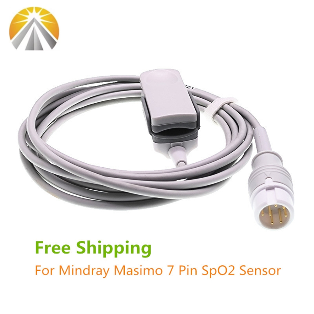 Pulse Oximeter - Reusable 7 Pin SPO2 Sensor for